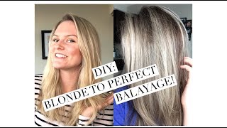 DIY Blonde to Balayage  Shadow Root  Sombre [upl. by Gregoire]