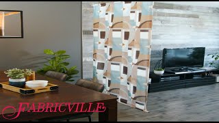 Fabricville amp Je Decor  Creating a fabric room divider [upl. by Idur385]