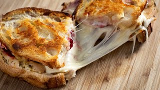 How to Make Turkey Grilled Cheese Sandwich on Sourdough Bread [upl. by Aker]