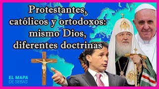 ✝️ Diferencia entre CATOLICISMO PROTESTANTISMO y Cristianismo ORTODOXO ⛪️  El Mapa de Sebas [upl. by Levan]