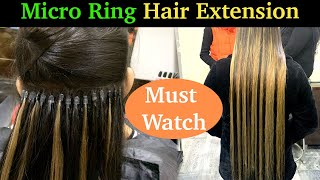 Permanent Hair Extension  Micro Ring Extension  Hairapist 😍 [upl. by Adnara]