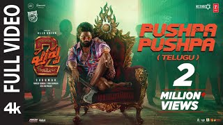 Full Video PUSHPA PUSHPA Telugu  Pushpa 2 The Rule  Allu Arjun  Sukumar  DSP [upl. by Bar143]