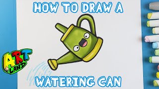 How to Draw a WATERING CAN [upl. by Bernat186]