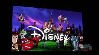 Disney Infinity intro title card featuring Jack Sparrow Monsters University Cars amp More [upl. by Dyob]