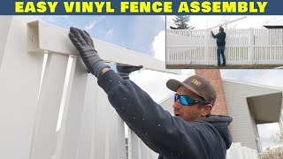 How To Do EASY Vinyl Fence Installation [upl. by Nauwtna]