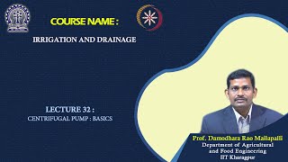 Lecture 32 Centrifugal Pump Basics [upl. by Denison]