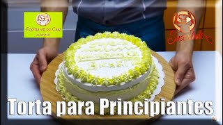 TORTA PARA PRINCIPIANTES DECORACIÓN SENCILLA QUEDATENCASA [upl. by Liagibba]