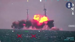 SINKEX Turkeys Antiship Missile Atmaca Sinks a Ship in Final Test [upl. by Einahpets584]