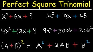 Factoring Perfect Square Trinomials [upl. by Ezalb]