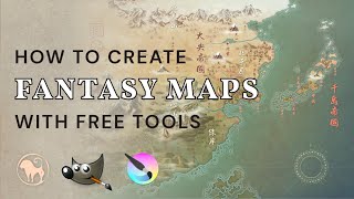 How to Create Fantasy Maps with Free Tools GIMP Krita [upl. by Blunt]