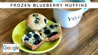 Blueberry Muffins with Frozen Berries  RecipesTested [upl. by Akcirahs]