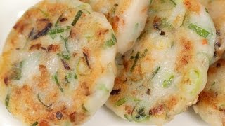 Easy Fried Daikon Mochi Recipe Chinese Turnip Cake  Cooking with Dog [upl. by Revkah]