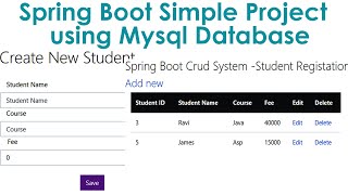 Spring Boot Simple Project step by step using Mysql Database [upl. by Assirahc96]