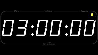 3 Hour  TIMER amp ALARM  1080p  COUNTDOWN [upl. by Malliw]