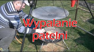 Wypalanie patelni woka kociołka żeliwnego Patelnia z talerza brony talerzowej [upl. by Innej410]