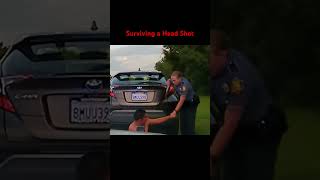 Police Dashcam Surviving a Head Shot dashcamfootage [upl. by Atiuqcaj]