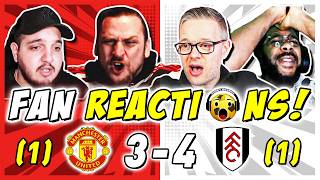 MAN UTD FANS FURIOUS 🤬 REACTION TO MAN UTD 3 11 4 FULHAM  FA CUP FAN REACTIONS [upl. by Naamann]