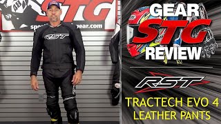 RST TracTech EVO 4 Leather Pants Review  Sportbike Track Gear [upl. by Winfrid]