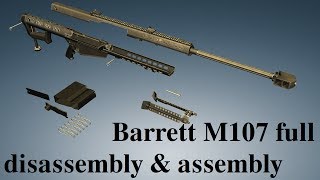 Barrett M107 full disassembly amp assembly [upl. by Culver]