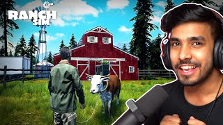 MOVING COW amp PIGS TO BARN  RANCH SIMULATOR GAMEPLAY 4 [upl. by Rochus]