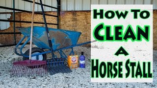 How To Clean A Horse Stall [upl. by Adlihtam]