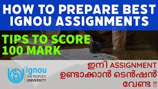 HOW TO WRITE IGNOU ASSIGNMENTS  SCORE 100  TIPS amp TRICKS [upl. by Kciderf]