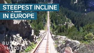 Steepest Funicular Railway In Europe Has A 106 Incline [upl. by Renato281]