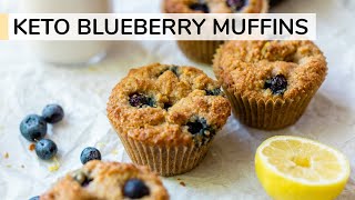 KETO BLUEBERRY MUFFINS  easy healthy muffin recipe [upl. by Ardenia]