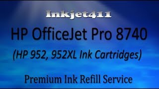 HP OfficeJet Pro 8740 Printer Ink Refill [upl. by Uolyram]