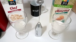 Oat Milk vs Almond Milk part 2 Frothing Test [upl. by Llenram]