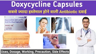 Doxycycline 100mg Capsules  Doxycycline Capsules ip 100mg in hindi  Doxycycline Side Effects [upl. by Lapides]