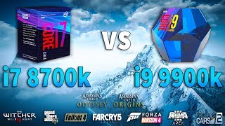 i9 9900k vs i7 8700k Test in 9 Games [upl. by Aura551]