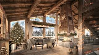 Christmas Morning Ambience  Relaxing Christmas Music Fireplace Sounds Instrumental Christmas [upl. by Cristi]