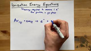 Ionization Energy Equations [upl. by Olpe]