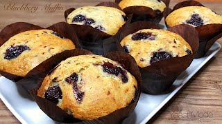 BLUEBERRY MUFFINS  Super Easy Moist amp Fluffy Recipe  Beginner Friendly [upl. by Kolnick]