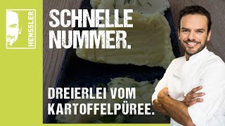 Schnelles Dreierlei vom KartoffelpüreeRezept von Steffen Henssler [upl. by Jennette]