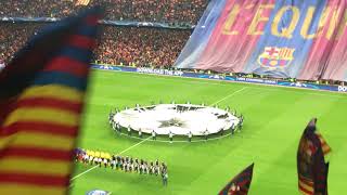 UEFA Champions League Anthem FC Barcelona  PSG 61 [upl. by Caprice]