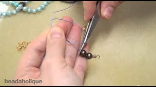 Pearl Knotting Using Tweezers [upl. by Eidassac]