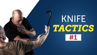 Knife Self Defense Techniques Against An Angle 1 Attack With A Long Weapon [upl. by Adym]