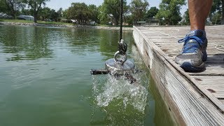 MAGNET FISHING WITH EXTREMELY STRONG MAGNETS [upl. by Ainoek]