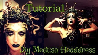 DIY Medusa Headdress Tutorial  Halloween Costume [upl. by Haron]