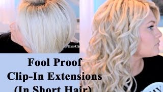 Easiest Way To Blend Extensions In Short Hair [upl. by Olegnaleahcim]