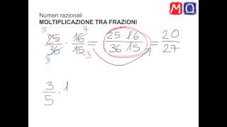 Moltiplicazione tra frazioni [upl. by Ynney72]