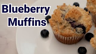 Blueberry Muffins Recipe with Streusel Topping [upl. by Gosselin]