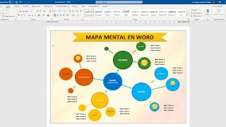 Como hacer un MAPA MENTAL en WORD [upl. by Swan]