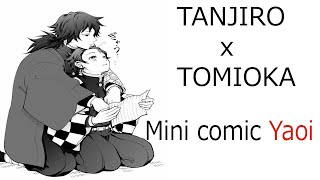 Tanjiro x Tomioka comic dub 👉👈YAOI🤫 Luitaro Is not real xd [upl. by Oicnerual]