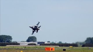 4K Extreme Takeoff F16B at Leeuwarden AB EHLW [upl. by Hagi974]