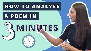 How to Analyse a Poem in 3 Minutes [upl. by Craven]