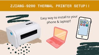 How to install amp Setup ZJIANG9200 BLUETOOTHUSB THERMAL PRINTER on PHONE amp LAPTOPWAYBILL PRINTER [upl. by O'Neill]