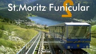 SWITZERLAND St Moritz funicular [upl. by Ettelliw]